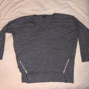 EXPRESS Gray gorgeous Sweater/Blouse 100% Cotton